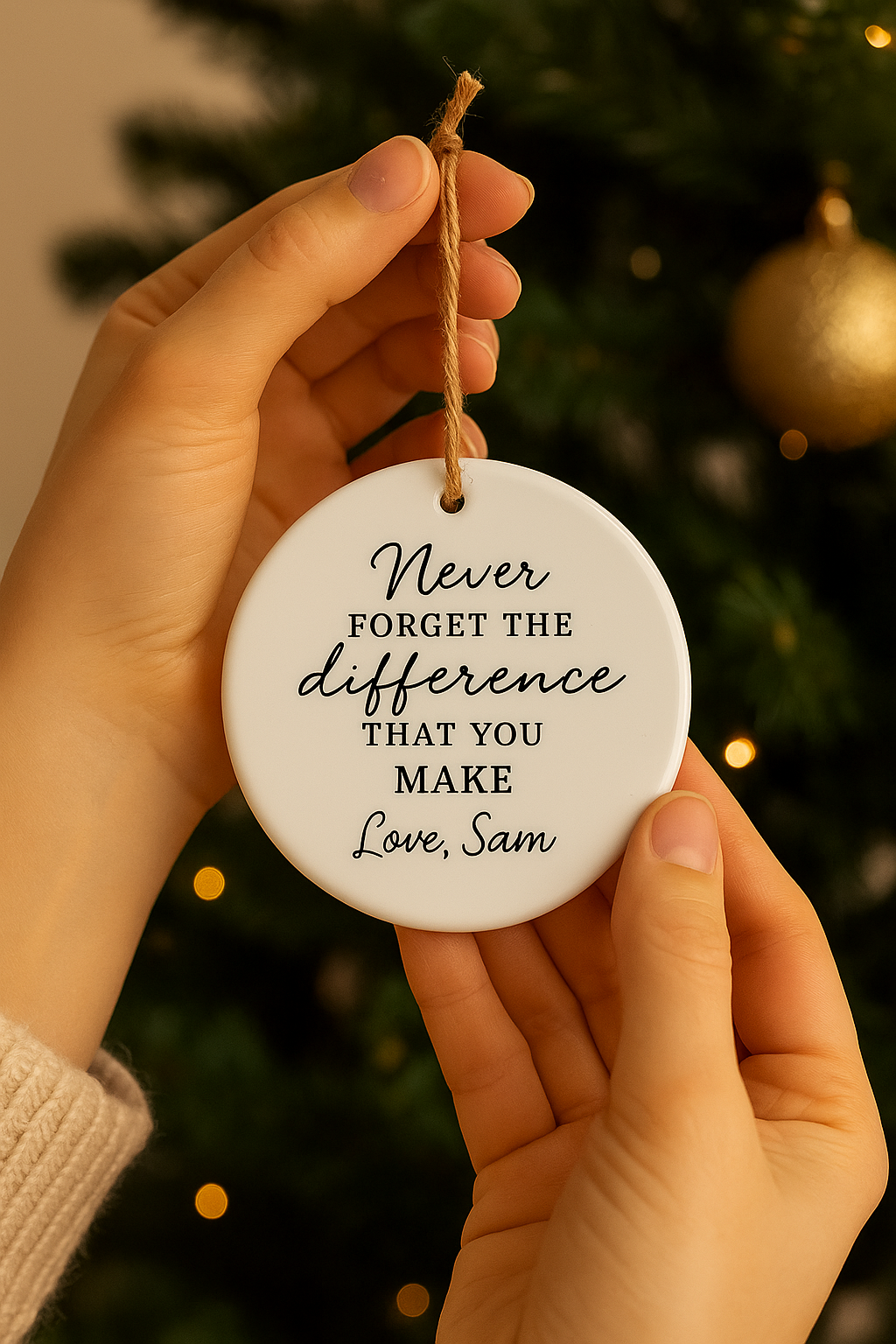 Personalised Appreciation Ornament “Never Forget the Difference That You Make”