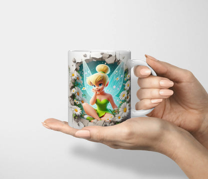 Tinkerbell Ceramic Mug - Vibrant 3D Printed Design