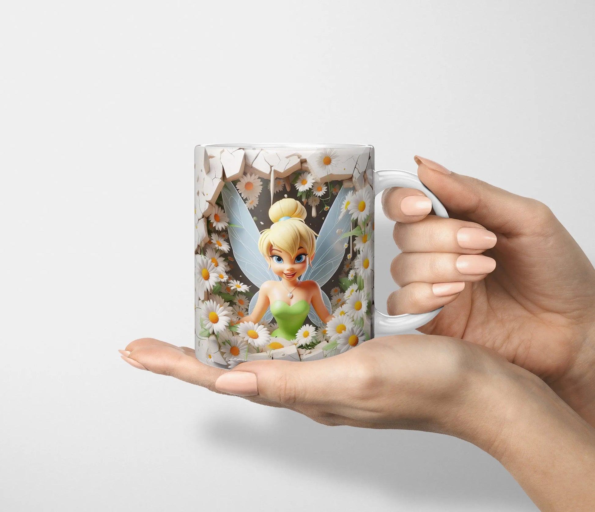 Tinkerbell Ceramic Mug - Vibrant 3D Printed Design