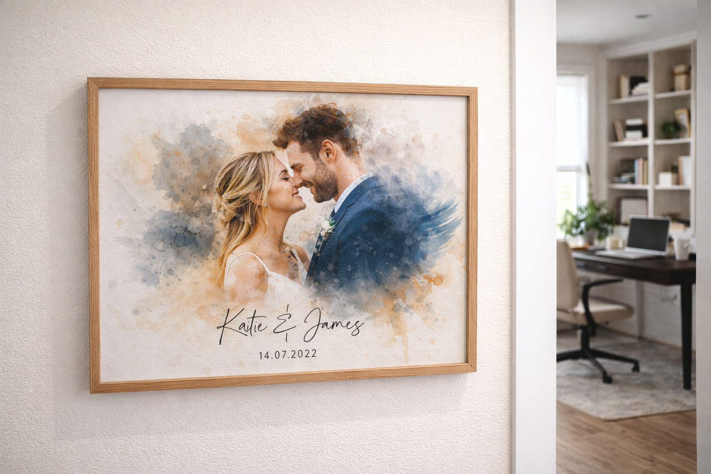 Custom Watercolor-Style Framed Print