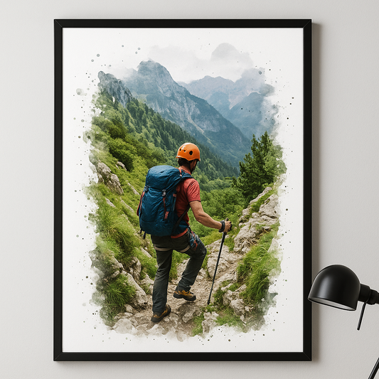 Custom Watercolor-Style Framed Print