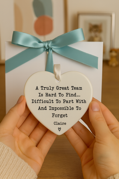 Work Colleague Leaving Gift | Farewell, Retirement, or Thank You Heart Ornament