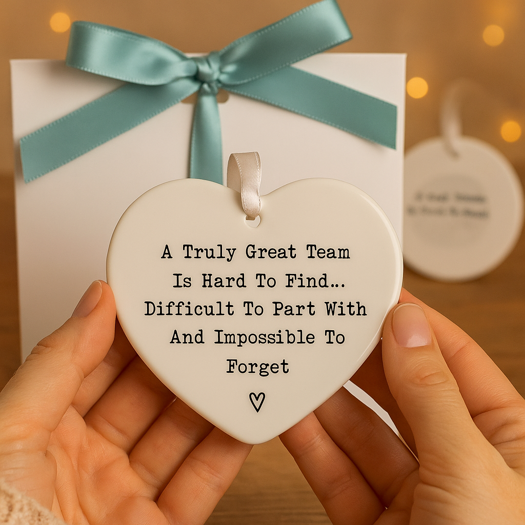 Work Colleague Leaving Gift | Farewell, Retirement, or Thank You Heart Ornament