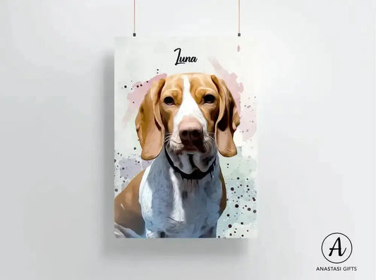Custom Pet Watercolor Portraits - Digital Version| Personalized Pet Artwork
