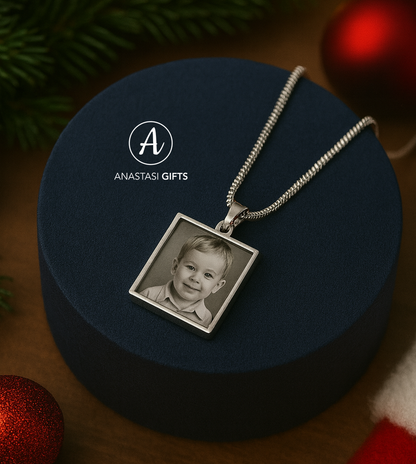 Custom Photo Pendant Christmas Offer: 10% Off When You Buy 2 – Colour: Silver by Anastasi Gifts