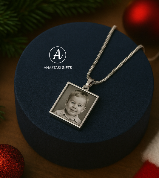 Custom Photo Pendant Christmas Offer: 10% Off When You Buy 2 – Colour: Silver by Anastasi Gifts