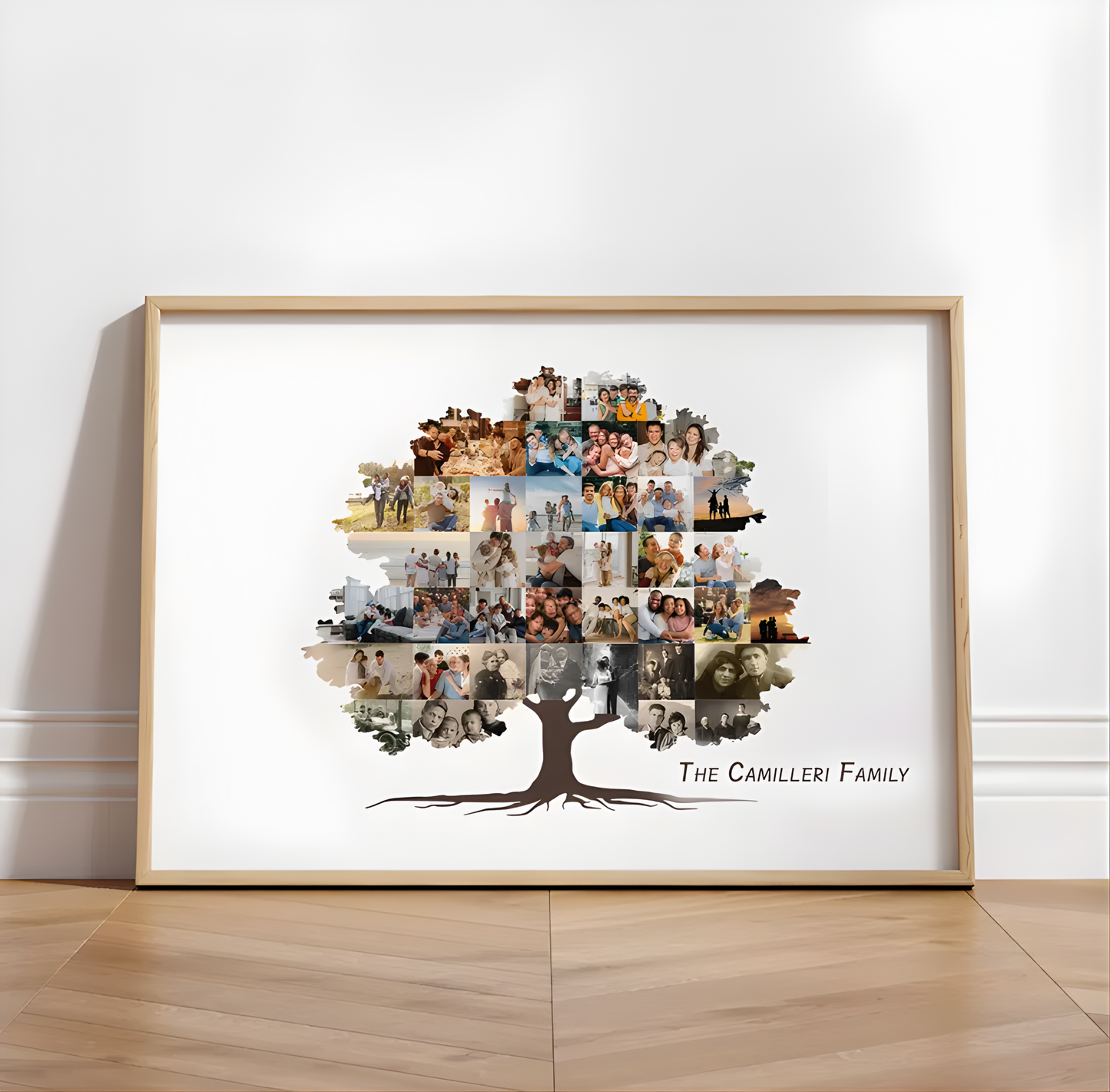 Framed Family Tree Photo Collage | Personalised Family Gift