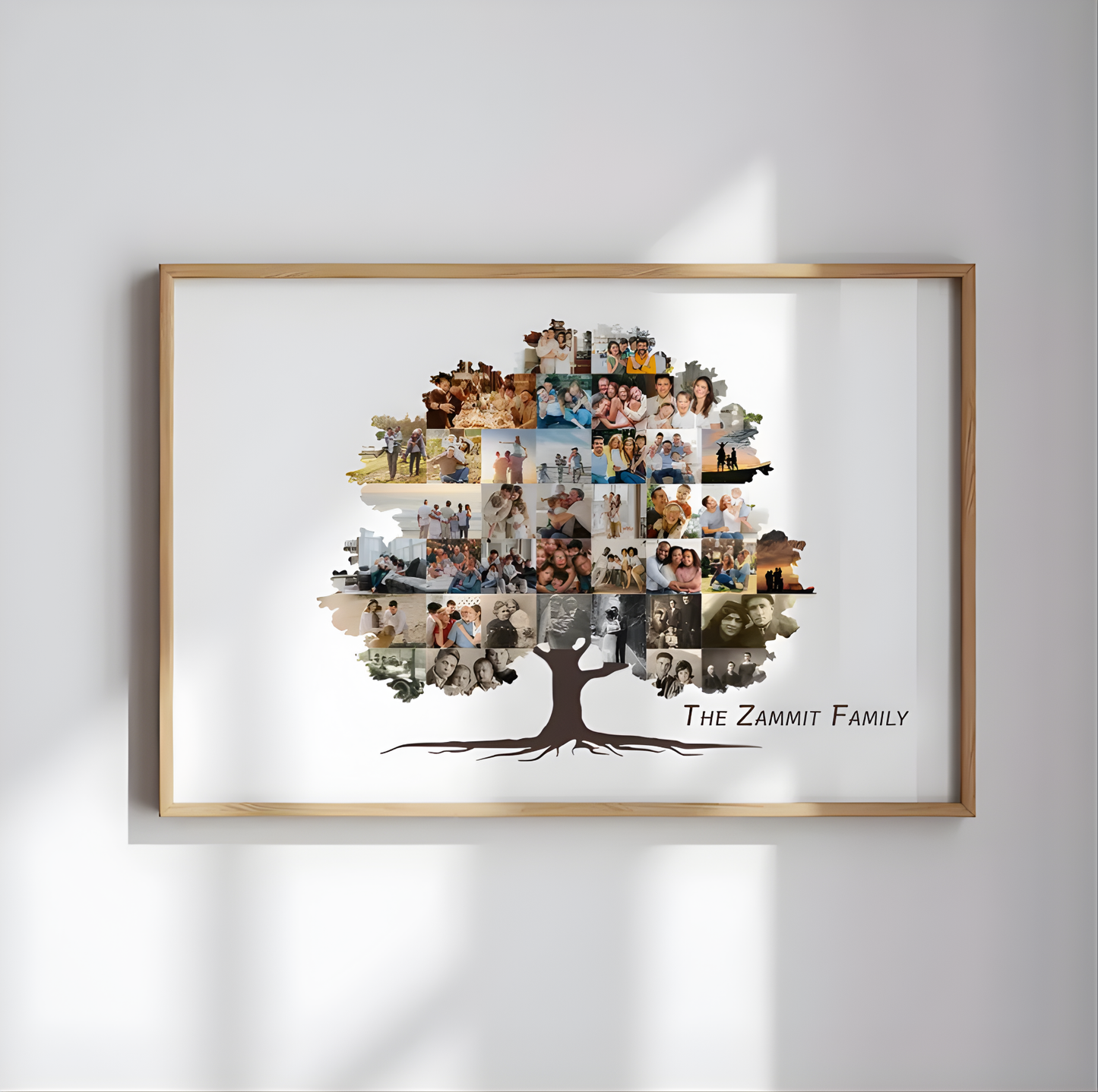 Framed Family Tree Photo Collage | Personalised Family Gift
