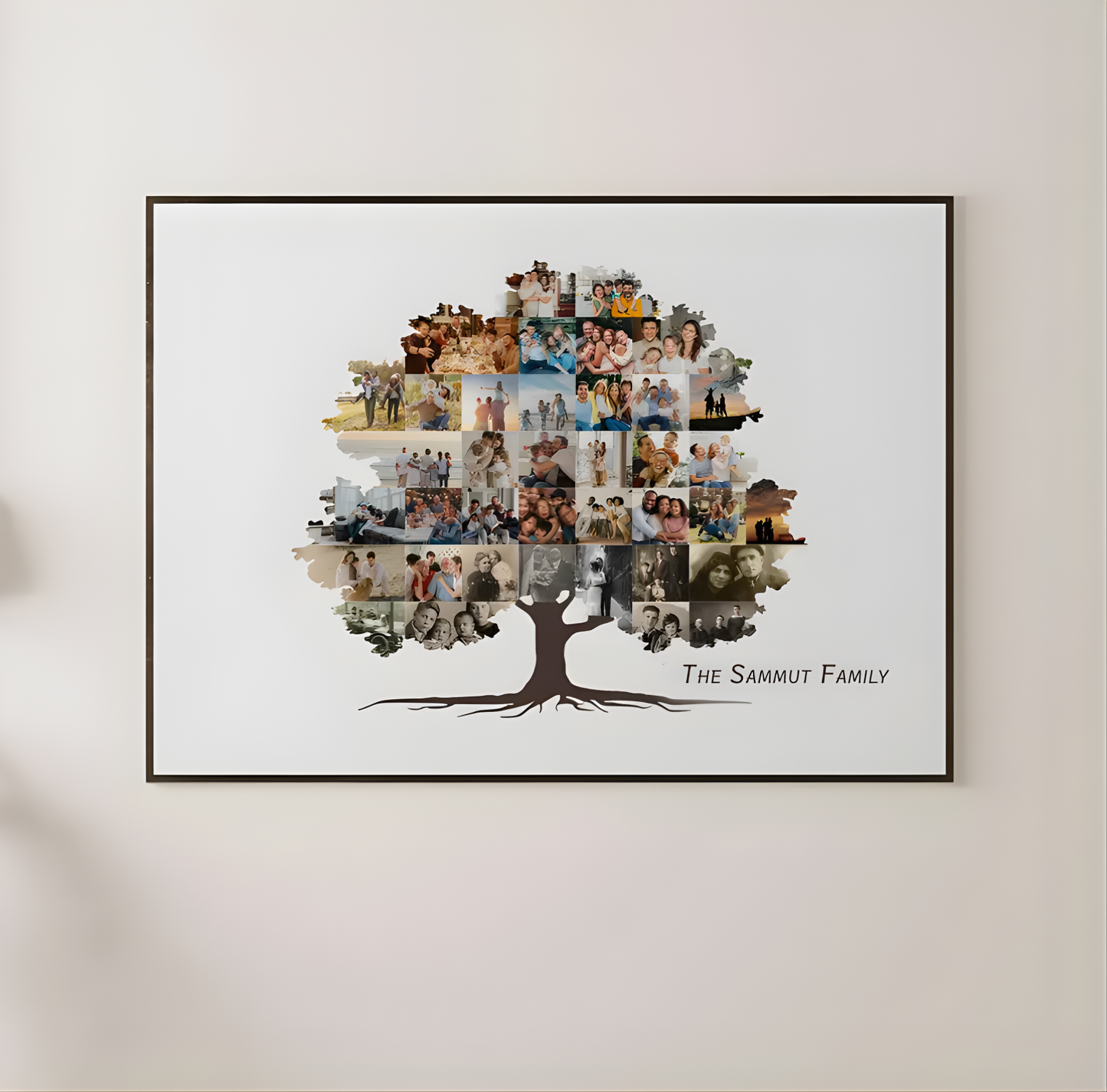 Framed Family Tree Photo Collage | Personalised Family Gift