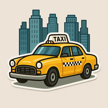 New York Iconic Landmarks Sticker- - Statue of Liberty, Empire State, Brooklyn Bridge, Time Square, Chrysler Building & Grand Central