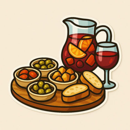 Barcelona Iconic Sticker - Park Güell, La Rambla Street, La Sagrada Família, Casa Batlló