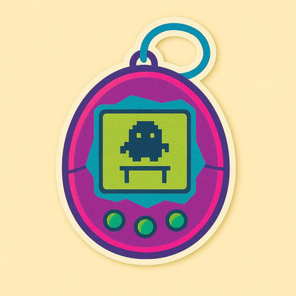 1990s Iconic Stickers  “Straight Outta the 90s  - Game Boy  Tamagotchi  Discman  CRT TV  Floppy Disk  Slap Bracelet