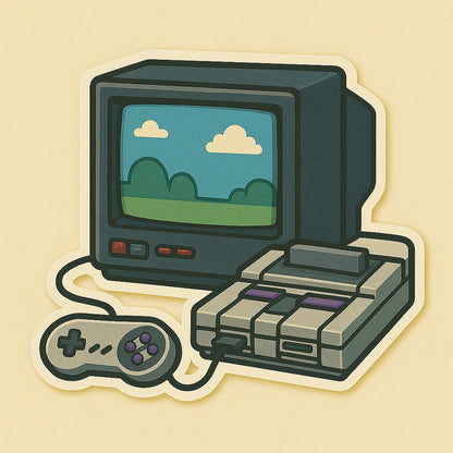 1990s Iconic Stickers  “Straight Outta the 90s  - Game Boy  Tamagotchi  Discman  CRT TV  Floppy Disk  Slap Bracelet