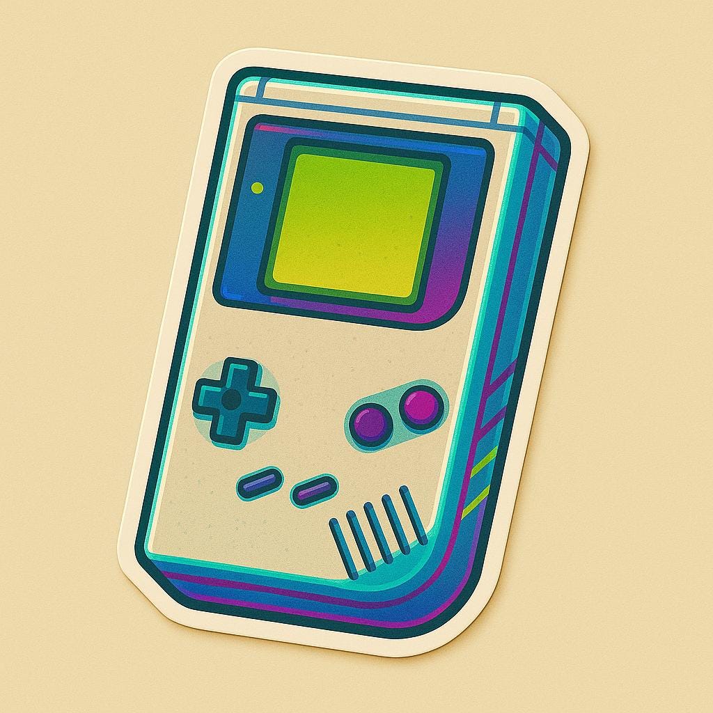 1990s Iconic Stickers  “Straight Outta the 90s  - Game Boy  Tamagotchi  Discman  CRT TV  Floppy Disk  Slap Bracelet