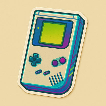 1990s Iconic Stickers  “Straight Outta the 90s  - Game Boy  Tamagotchi  Discman  CRT TV  Floppy Disk  Slap Bracelet