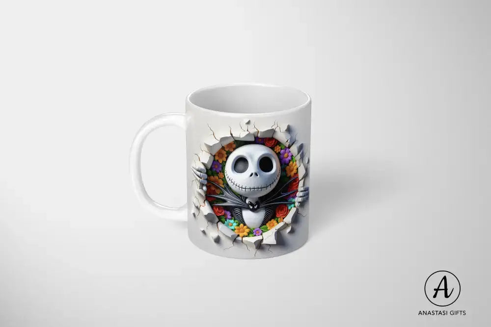 Jack Skellington (Nightmare Before Christmas) - Ceramic Mugs - Vibrant 3D Printed-Anastasi Gifts
