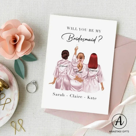 Will You Be My Bridesmaid or Maid of Honour Proposal Cards-Anastasi Gifts